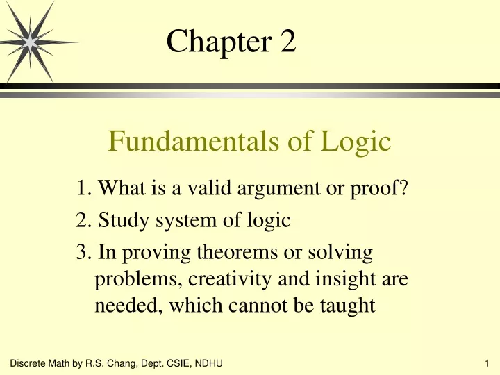 fundamentals of logic