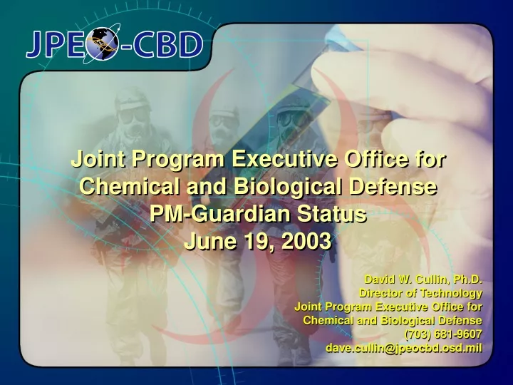 joint program executive office for chemical