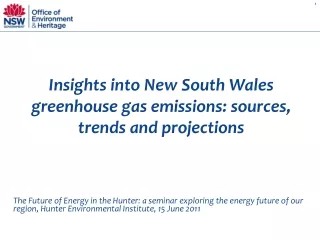 Insights into New South Wales greenhouse gas emissions: sources, trends and projections
