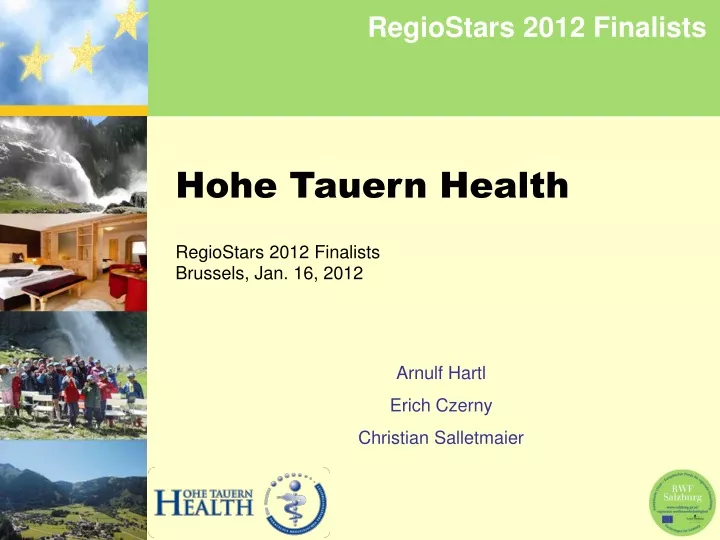 hohe tauern health regiostars 2012 finalists brussels jan 16 2012