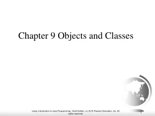 Chapter 9 Objects and Classes