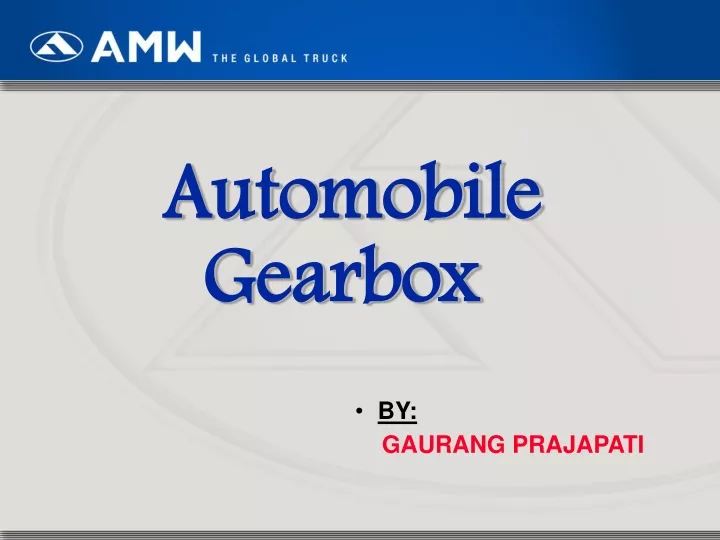automobile gearbox