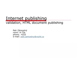 Internet publishing validation, HTML document publishing