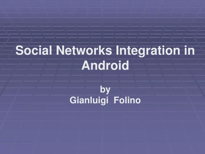 social networks integration in android