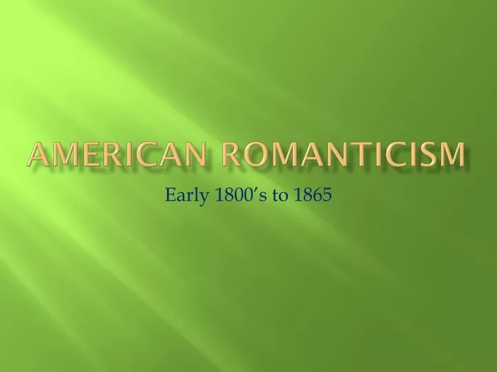 american romanticism