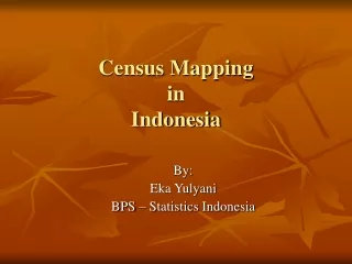 Census Mapping  in  Indonesia