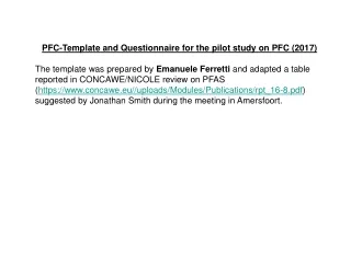 PFC-Template and Questionnaire for the pilot study on PFC (2017)