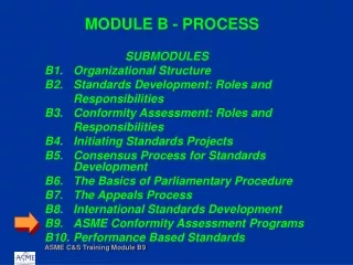 MODULE B - PROCESS