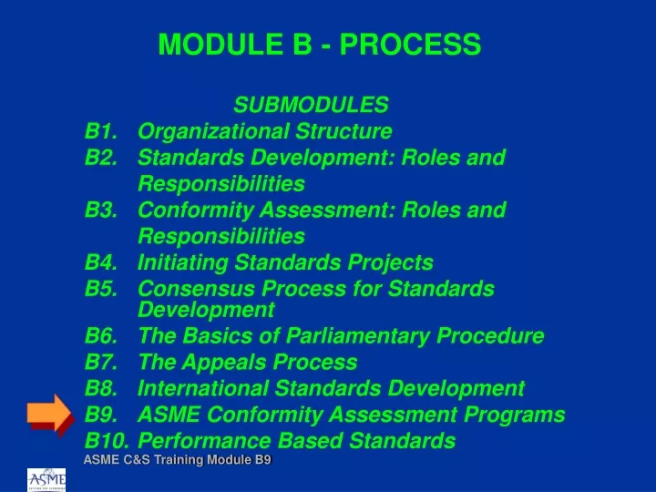 module b process