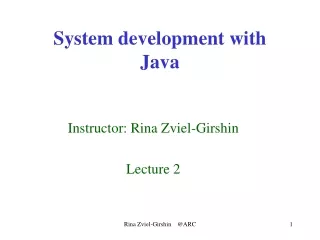 System development with  Java