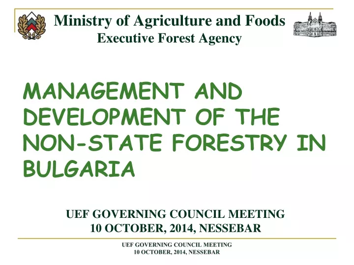 management and development of the non state forestry in bulgaria