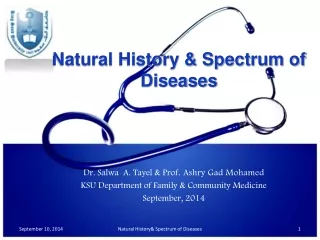 Natural History &amp; Spectrum of Diseases
