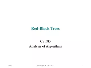 Red-Black Trees