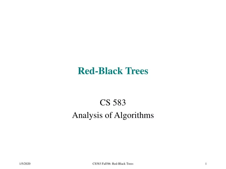 red black trees