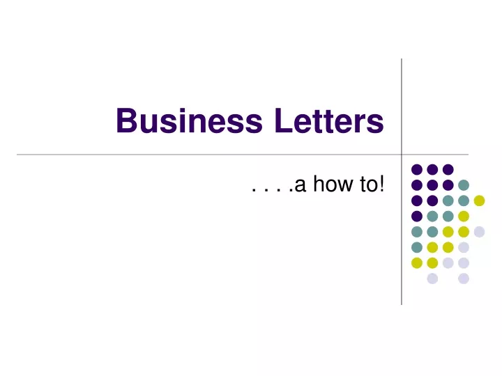 business letters