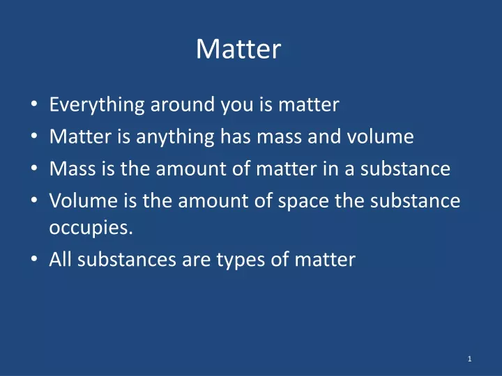 matter