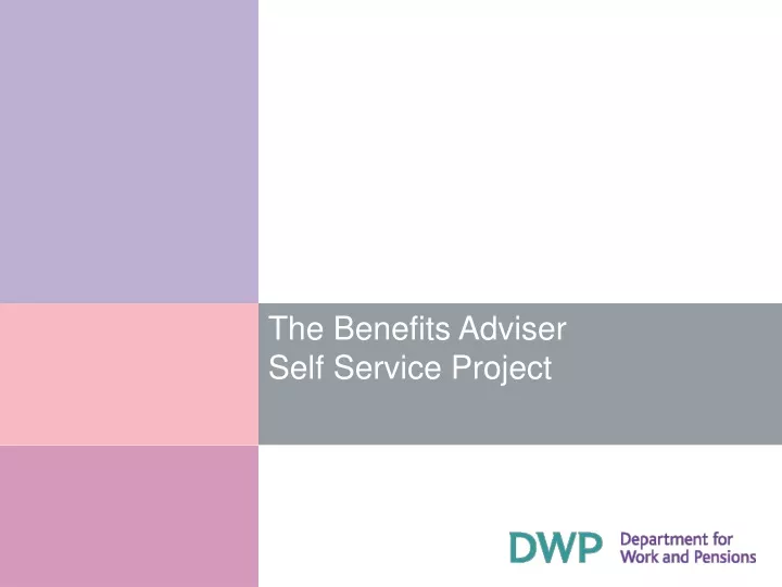 the benefits adviser self service project