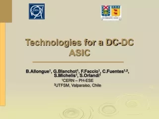 Technologies for a DC-DC ASIC