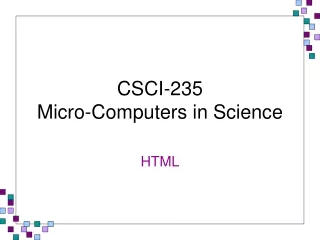 CSCI-235 Micro-Computers in Science