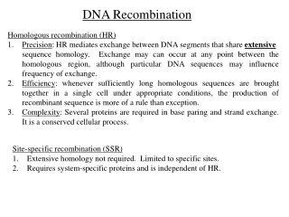 Homologous recombination (HR)