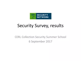 Security Survey, results