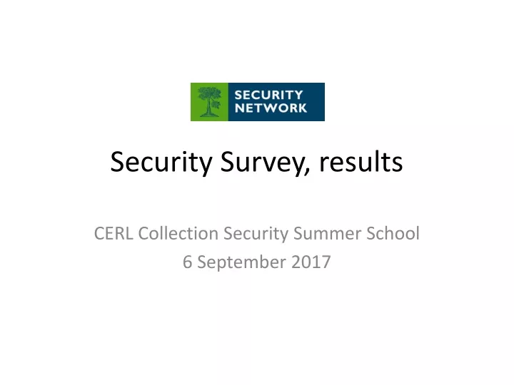 security survey results
