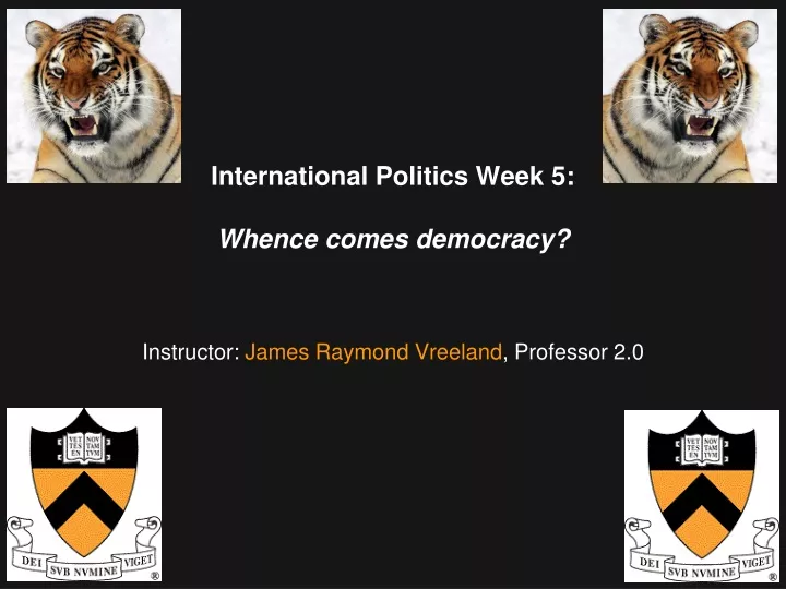 international politics week 5 whence comes democracy
