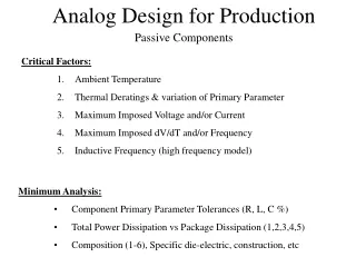 Passive Components