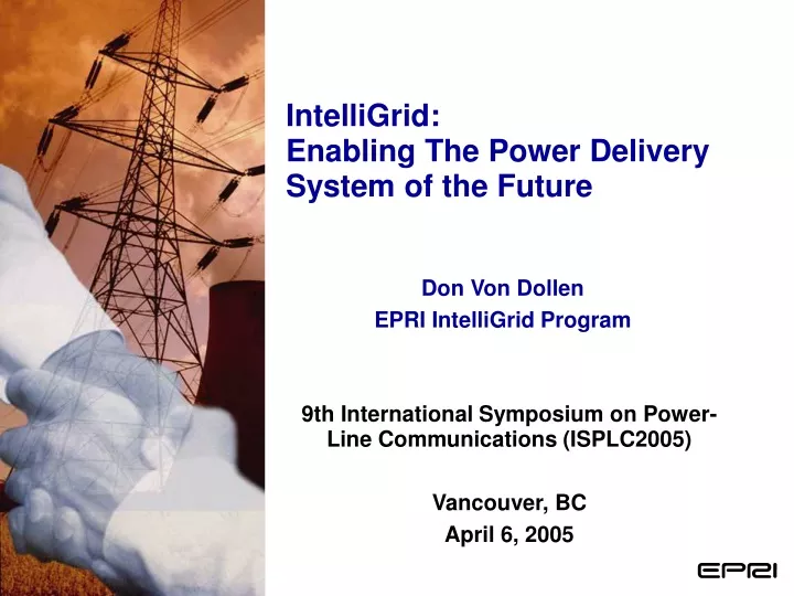 intelligrid enabling the power delivery system of the future
