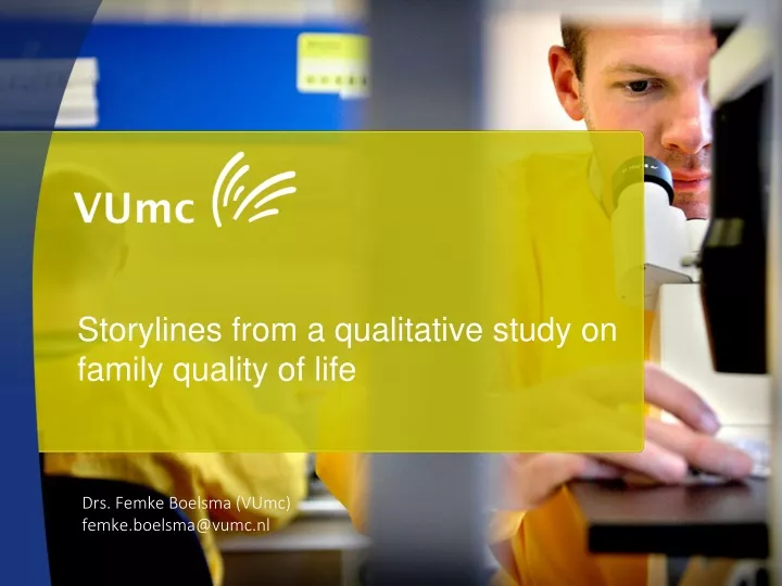 storylines from a qualitative study on family quality of life