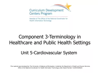 Component 3-Terminology in Healthcare and Public Health Settings