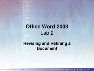 Office Word 2003 Lab 2