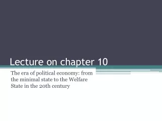 Lecture on chapter 10