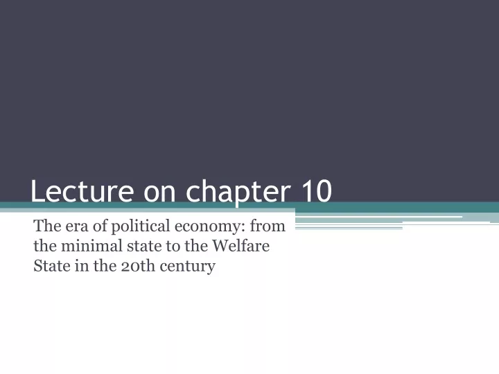 lecture on chapter 10