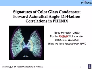 Signatures of Color Glass Condensate: Forward Azimuthal Angle Di-Hadron Correlations in PHENIX