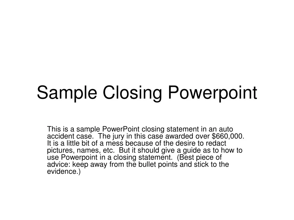PPT - Sample Closing Powerpoint PowerPoint Presentation, free download ...