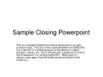 Sample Closing Powerpoint