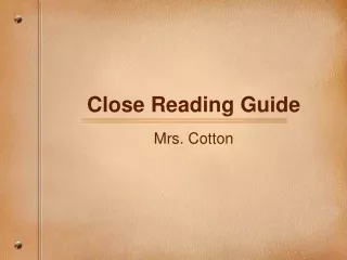 Close Reading Guide