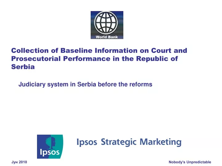 collection of baseline information on court and prosecutorial performance in the republic of serbia