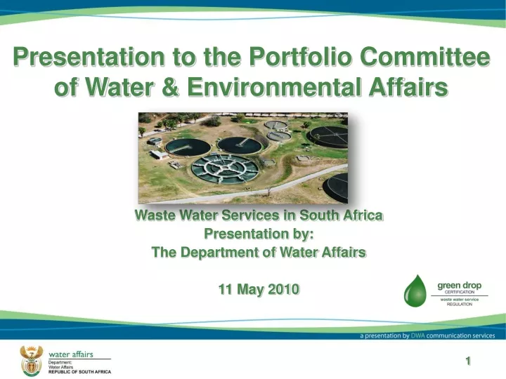 presentation to the portfolio committee of water environmental affairs