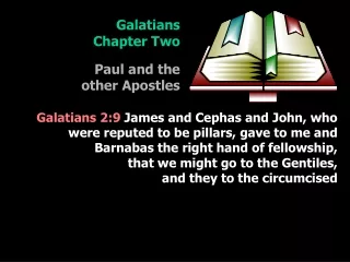 Galatians  Chapter Two Paul and the  other Apostles