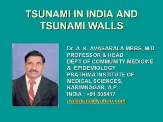 TSUNAMI IN INDIA AND TSUNAMI WALLS
