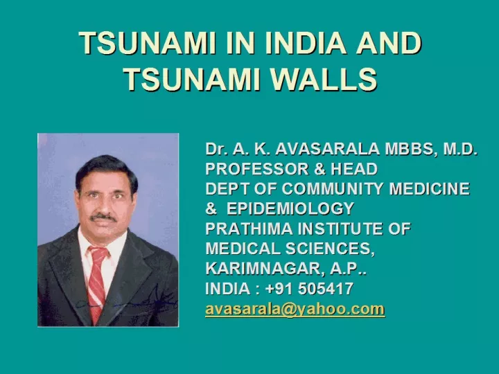tsunami in india and tsunami walls