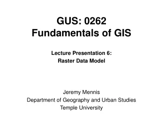 GUS: 0262 Fundamentals of GIS