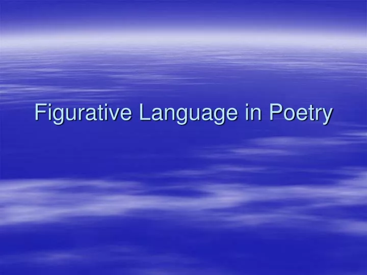 figurative language in poetry