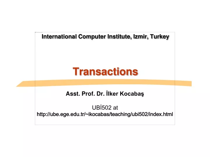 international computer institute izmir turkey transactions