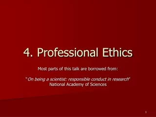 4. Professional Ethics