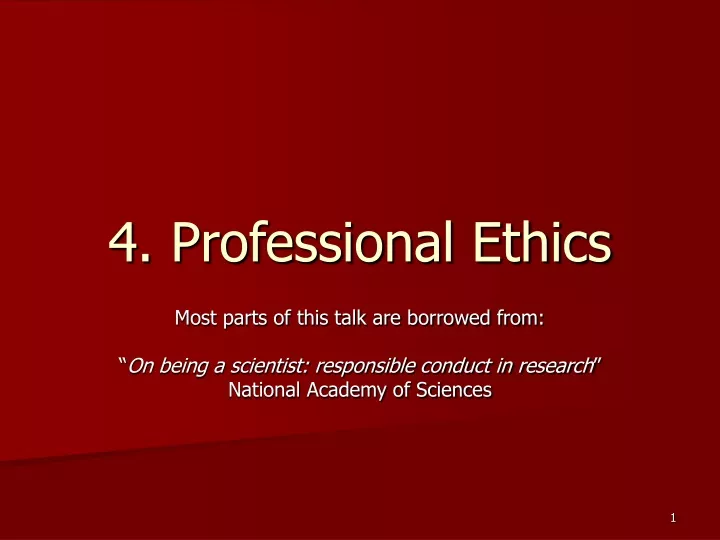 4 professional ethics