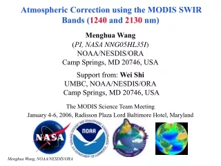 Atmospheric Correction using the MODIS SWIR Bands ( 1240  and  2130  nm)
