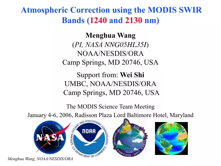 atmospheric correction using the modis swir bands
